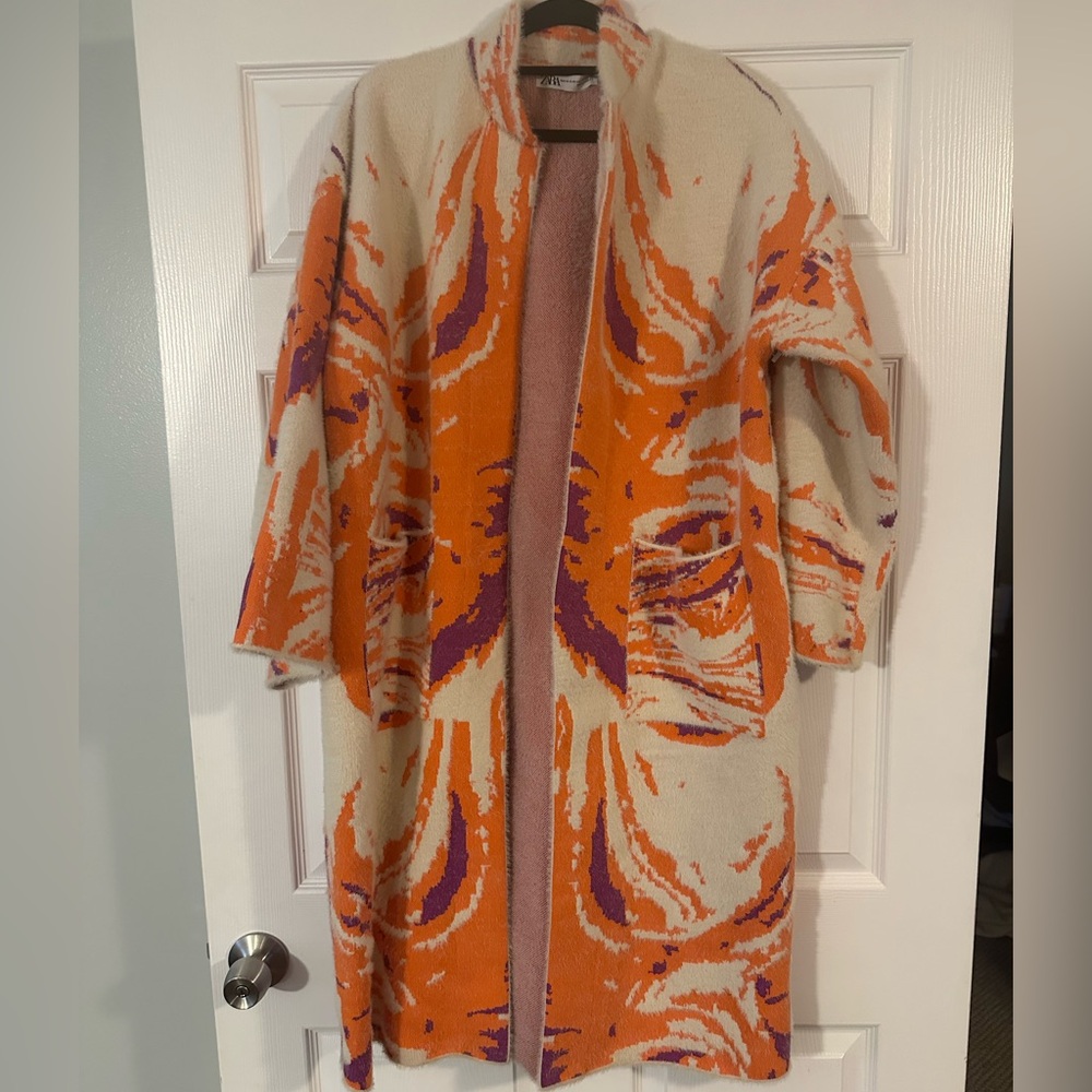 Zara Abstract Patterned Cardigan